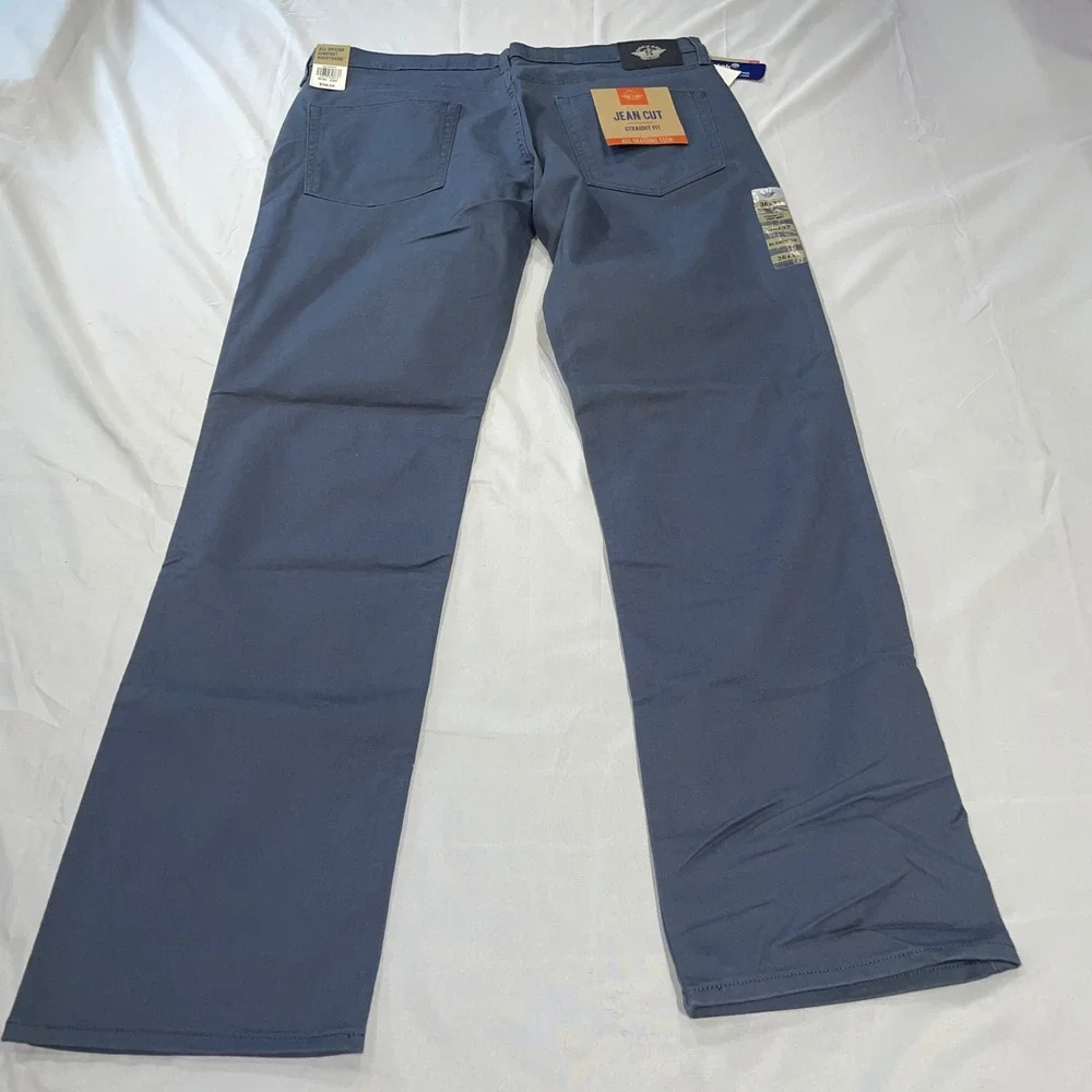 Dockers Mens All Seasons Tech Straight Fit Chino Pants Blue Gray 34x32 NEW